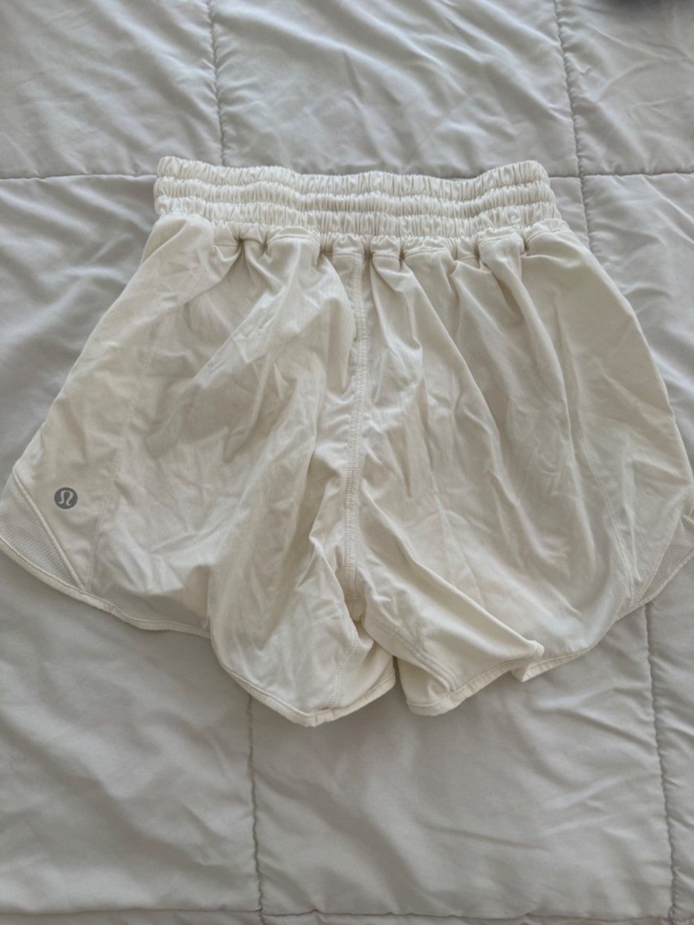 Lululemon White Track Shorts, Size 2